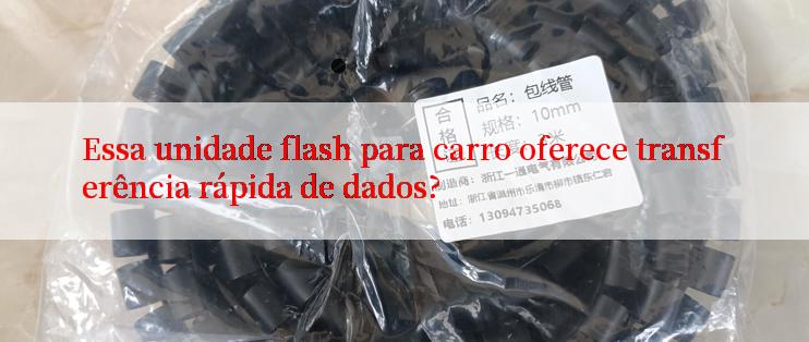 Essa unidade flash para carro oferece transferência rápida de dados?