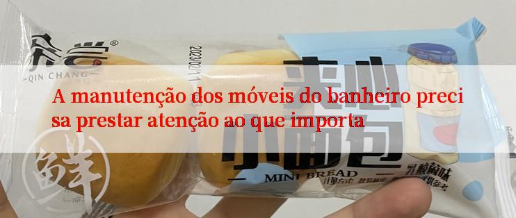 A manutenção dos móveis do banheiro precisa prestar atenção ao que importa