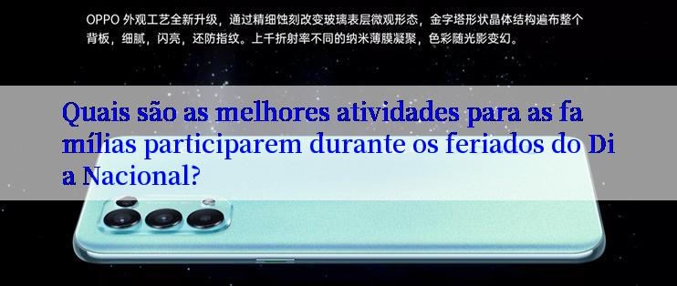 Quais são as melhores atividades para as famílias participarem durante os feriados do Dia Nacional?