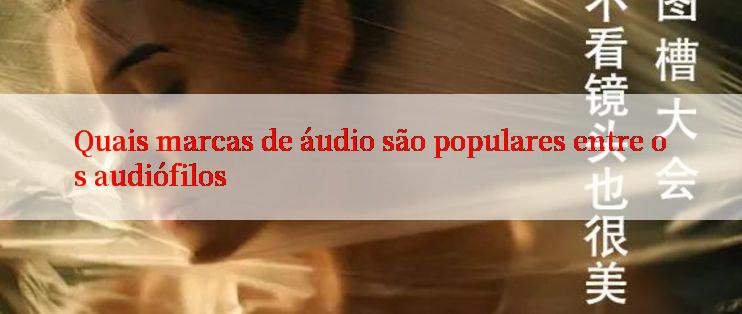 Quais marcas de áudio são populares entre os audiófilos