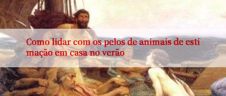 Como lidar com os pelos de animais de estimação em casa no verão