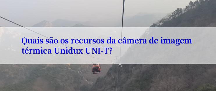 Quais são os recursos da câmera de imagem térmica Unidux UNI-T?