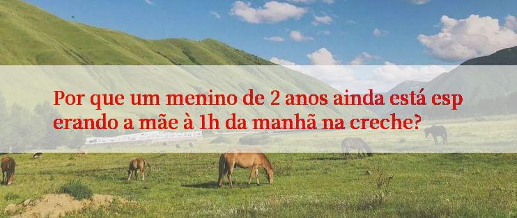 Por que um menino de 2 anos ainda está esperando a mãe à 1h da manhã na creche?