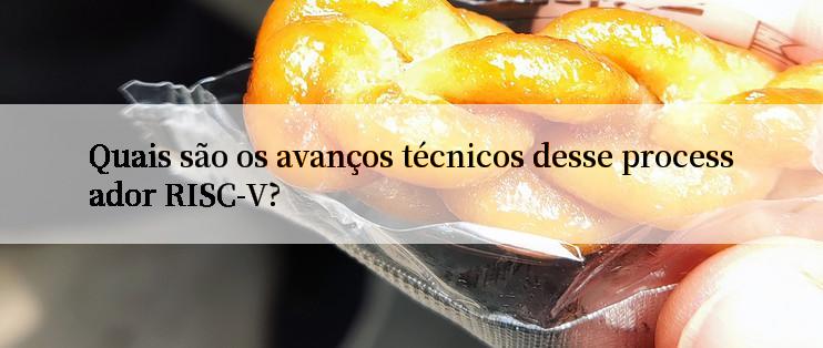 Quais são os avanços técnicos desse processador RISC-V?