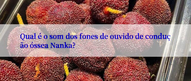 Qual é o som dos fones de ouvido de condução óssea Nanka?