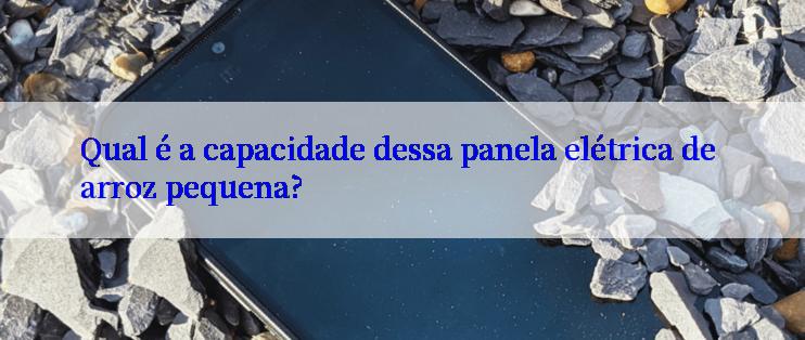 Qual é a capacidade dessa panela elétrica de arroz pequena?